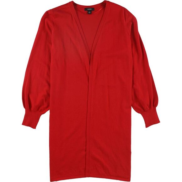 Alfani Sweaters - Alfani Womens Bishop Sleeve Cardigan Sweater, Red, XL, DM